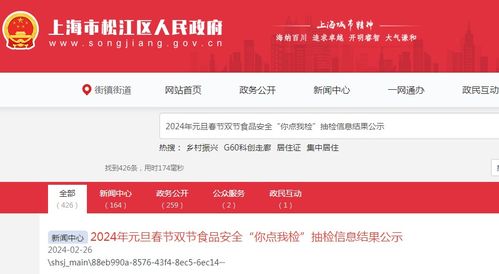 2024年元旦春节双节食品安全“你点我检”抽检信息结果公示